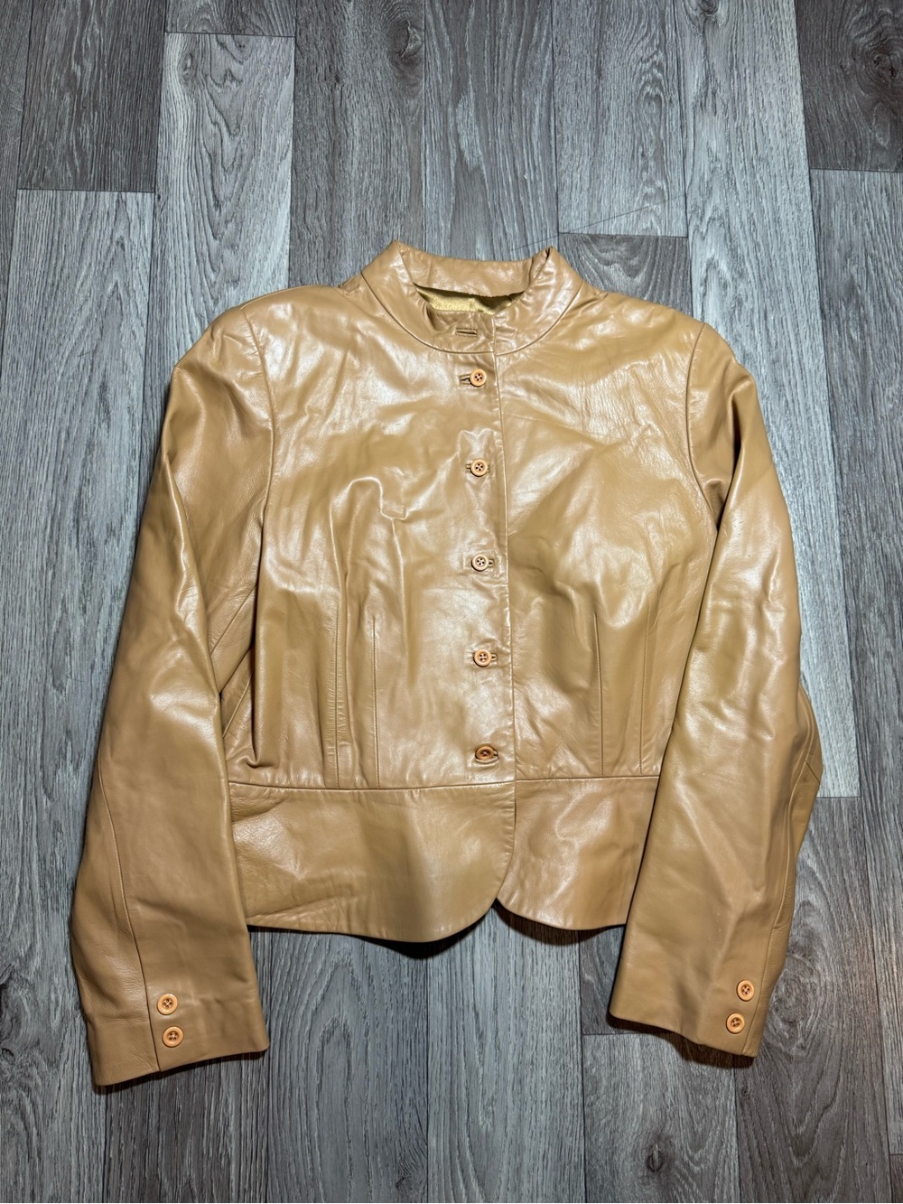 Vintage Vakko Sport Tan Lamb Leather Size Large